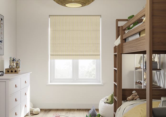 Emily Bond Oscar Stripe, Gold - Twist&Fit Roman Blind - Image 3